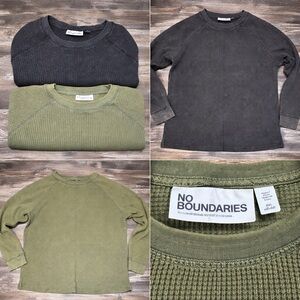 Waffle Thermal Long Sleeve Shirts - No Boundaries- 2XL - Lot of 2 - EUC